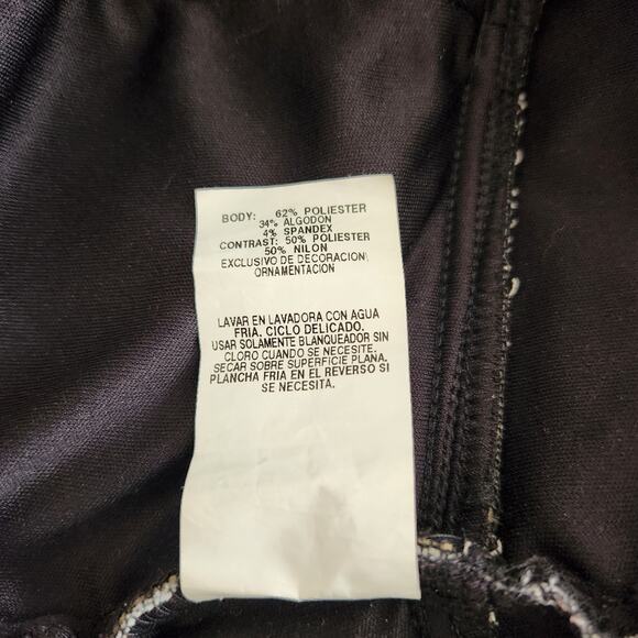 SPEECHLESS Black Gray Printed Strapless Fit and Flare Mini Dress Size 9 - Picture 9 of 11